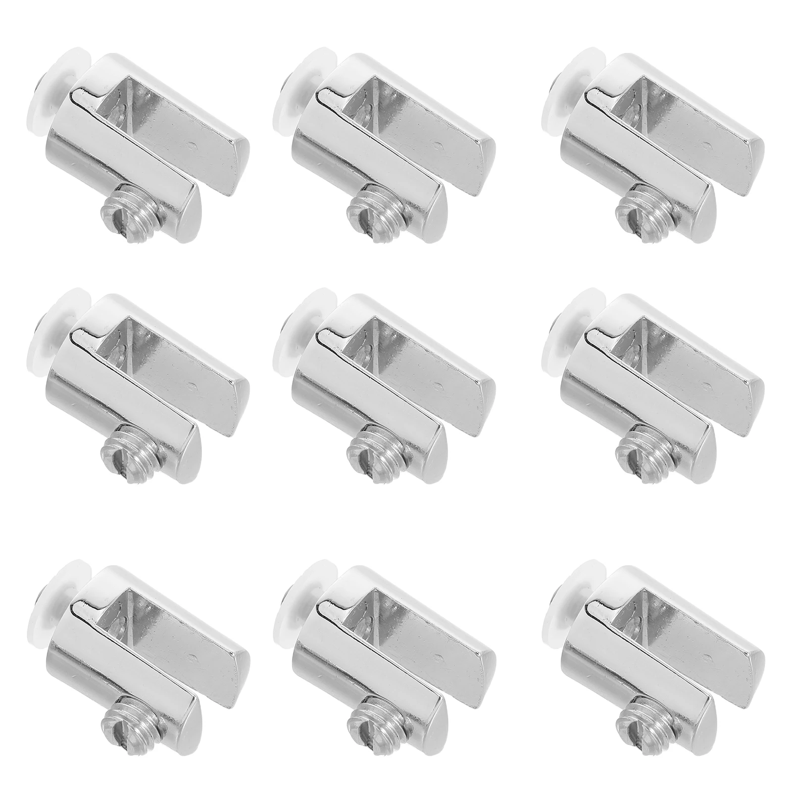 

10 Pcs Glass Clamp Bathroom Mirror Clip Brackets Clamps Clips Zinc Shelf Holder