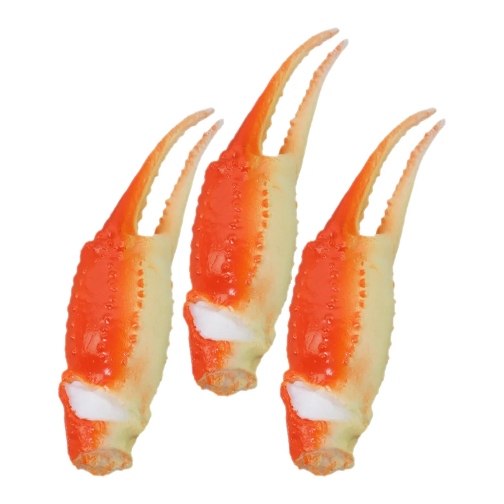 3 Pcs Imitation Crab Legs Simulated Toy Learning Simulation Claw Decoration Cute