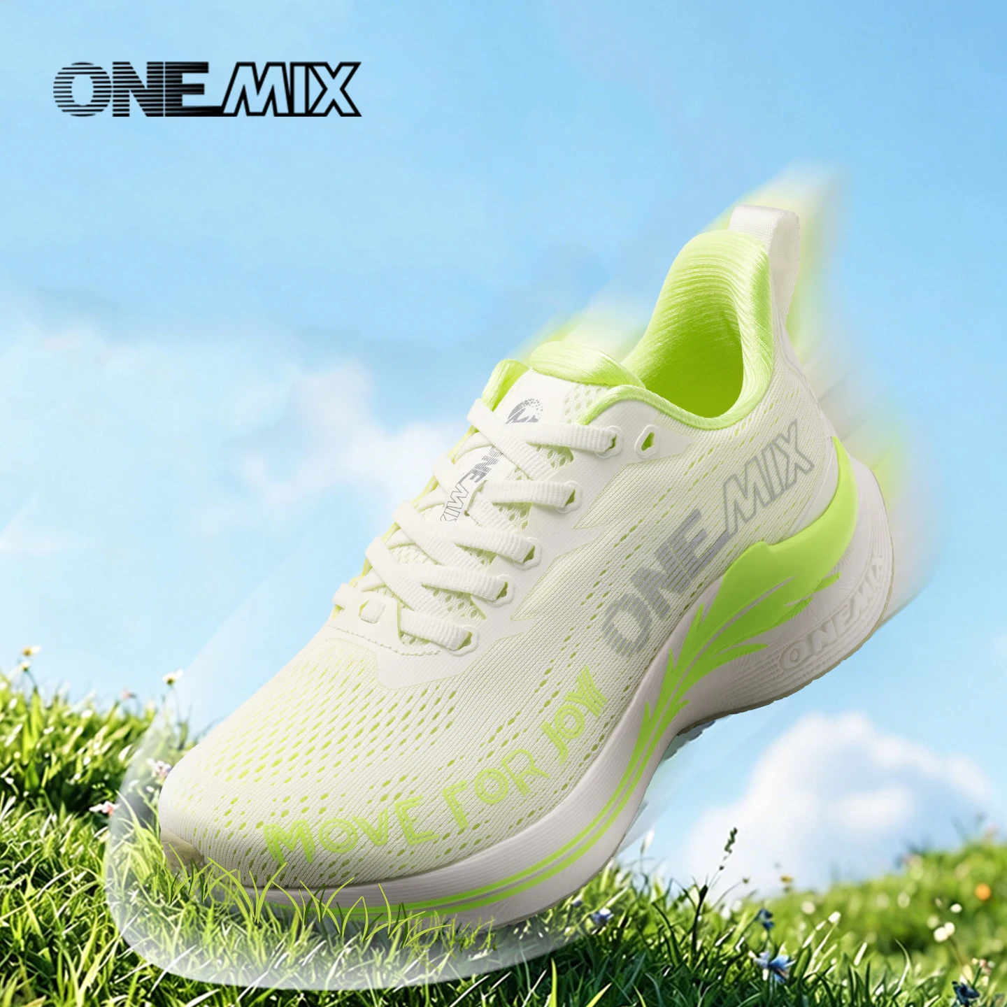 ONEMIX Refreshing and Breathable Mesh Shock-absorbing Men Running Shoes Soft and Elastic Comfortable Lightweight Sports Shoes