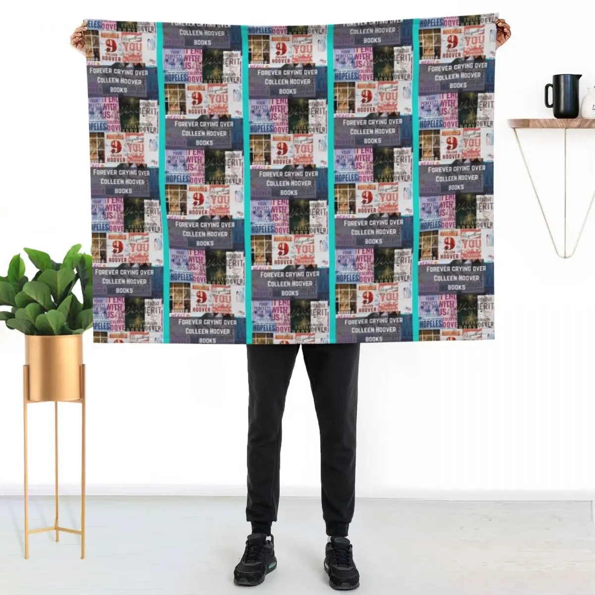 

Colleen Hoover book design Throw Blanket Foldable Soft Warm Blanket for Outdoor Use
