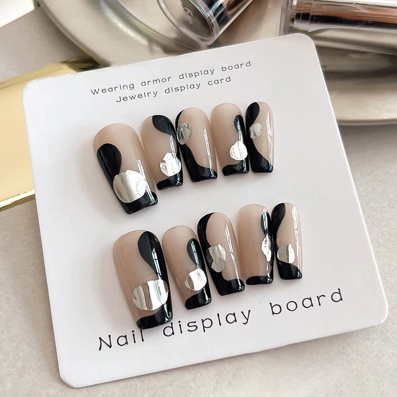 Mirror Gold Nail Art Sticker DIY Nail Transfer Paper Retro Matte Silver Manicure Accessories For Women Girls,DIY Decorative Tool