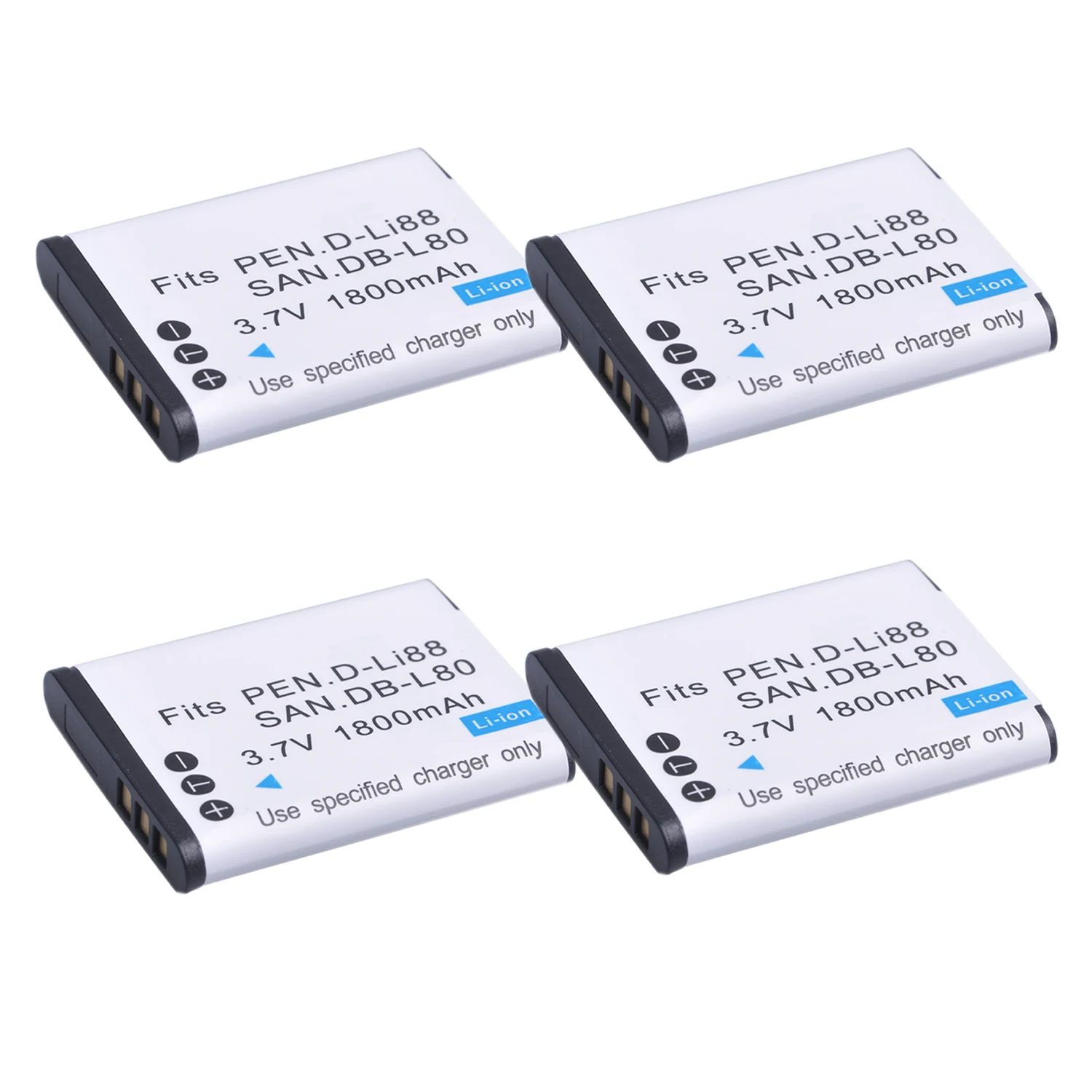 3.7V D-LI88 DB-L80 L80A D LI88 DBL80 DLi88 Rechargeable Batteries for Sanyo VPC-CG10 VPC-CG20 for PENTAX VPC-CG88 CG100 P70