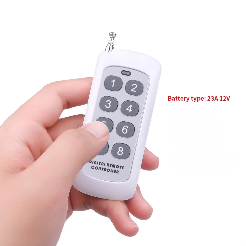 433MHz Wireless Remote Control Long Distance 1527 Learning Code 1 2 3 4 5 6 8 Keys RF Transmitter for Samrt Home Garage Door