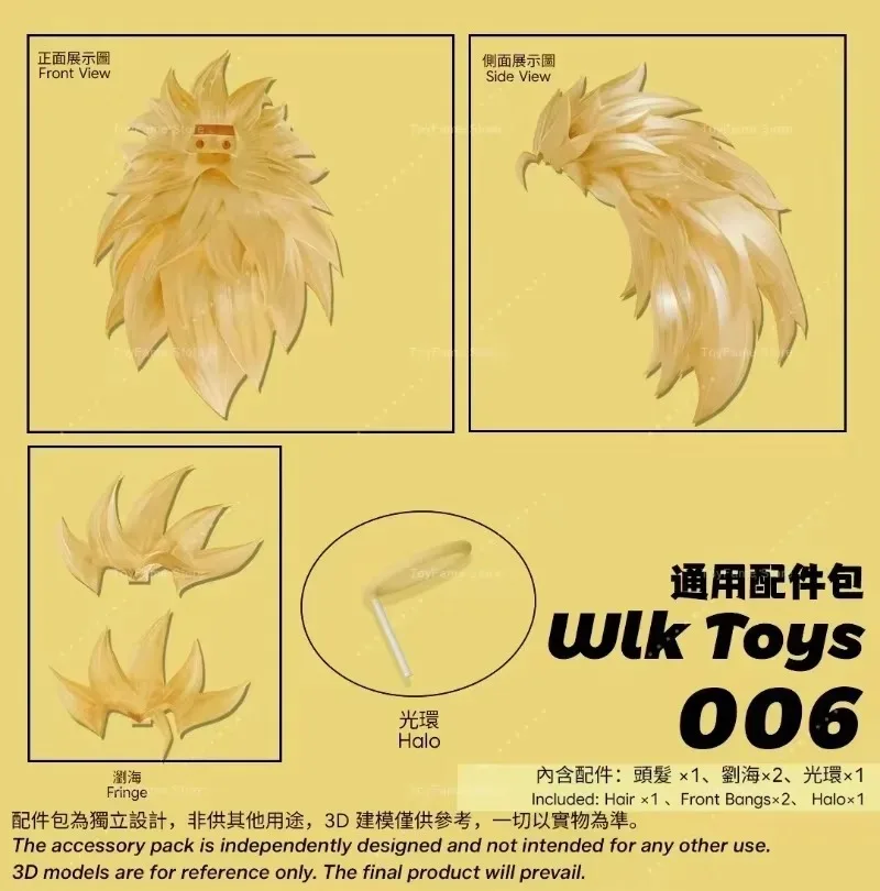 

In Stock WLK Toys 004 SSJ3 Hair and Hands + Nox 003 Head Sculpt + 1/12 Goku Action Figure Damaged Costume Collectible Gift