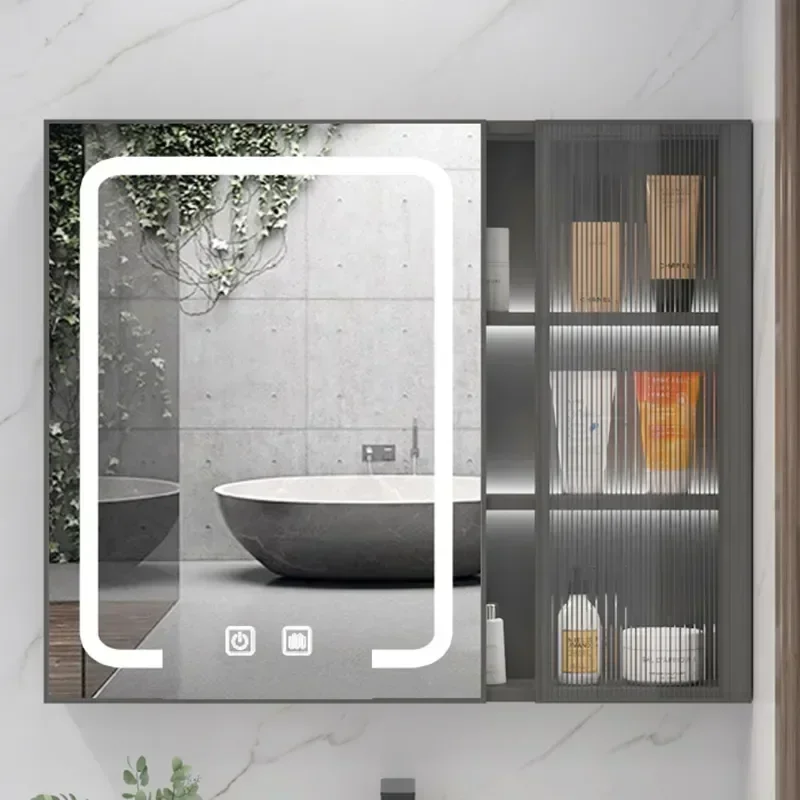 TAO Lighting Mirror Cabinet Body Cosmetic Bedroom Wall Shelf Sticker Storage Mirror Organizer Mueble Con Espejos Home Decoration