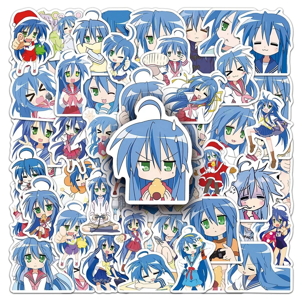10/30/50 pçs bonito dos desenhos animados anime izumi konata adesivos decoração diy portátil telefone notebook mala carro diário crianças adesivo brinquedos