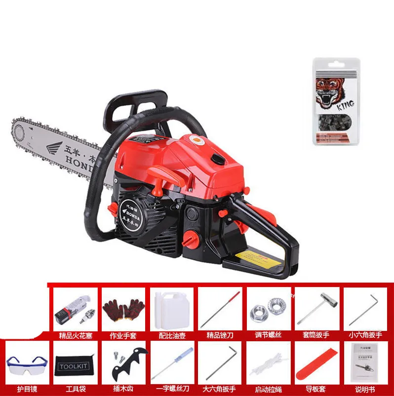 9.9KW High Power เข้าสู่ระบบ Saw Chainsaw มือถือครัวเรือนขนาดเล็กโซ่เลื่อยเบนซินแบบพกพา