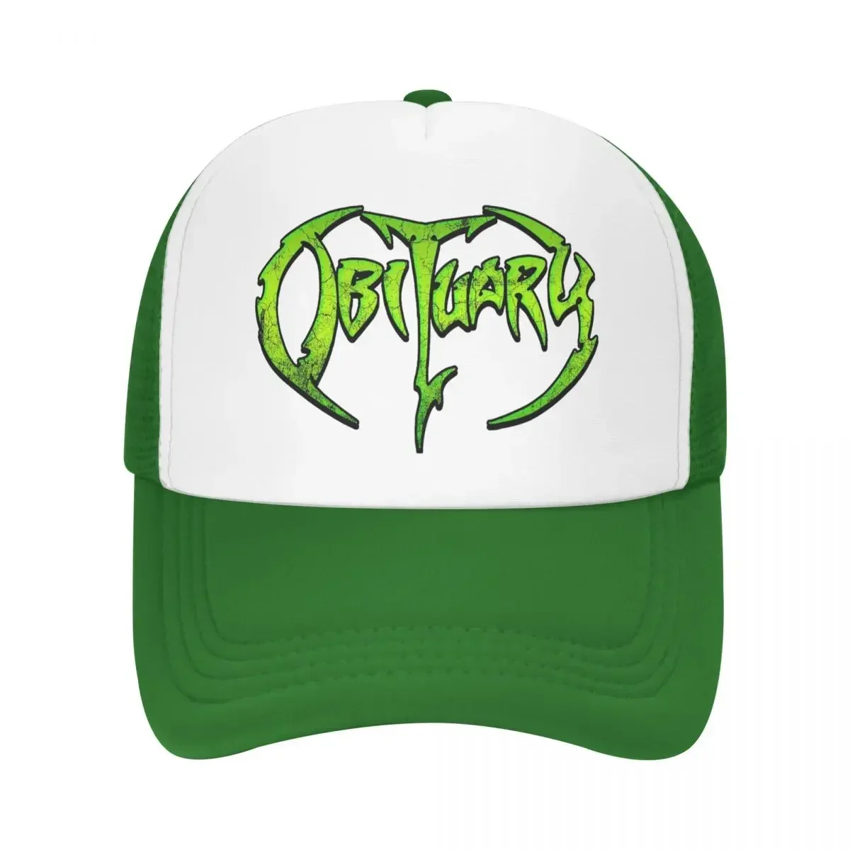 

Adult Obituary Band Logo Death Metal Trucker Hats Sport Mesh Baseball Cap Polyester Heavy Adjustable Sun Summer