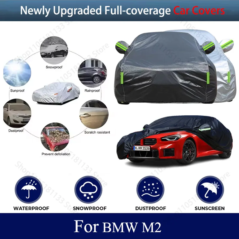 For BMW M2 Performance Car Cover Waterproof Windproof All Weather Protection Outdoor Use Sun Rain Snow Dust Resistant