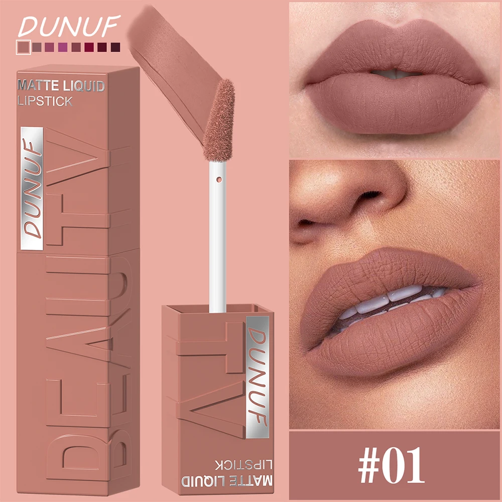 4Pcs Matte Nude Lip Gloss Smudge Proof Non Transfer Hydrating Waterproof Sweat Resistant Soft Smooth Texture For Long Wear Makeu