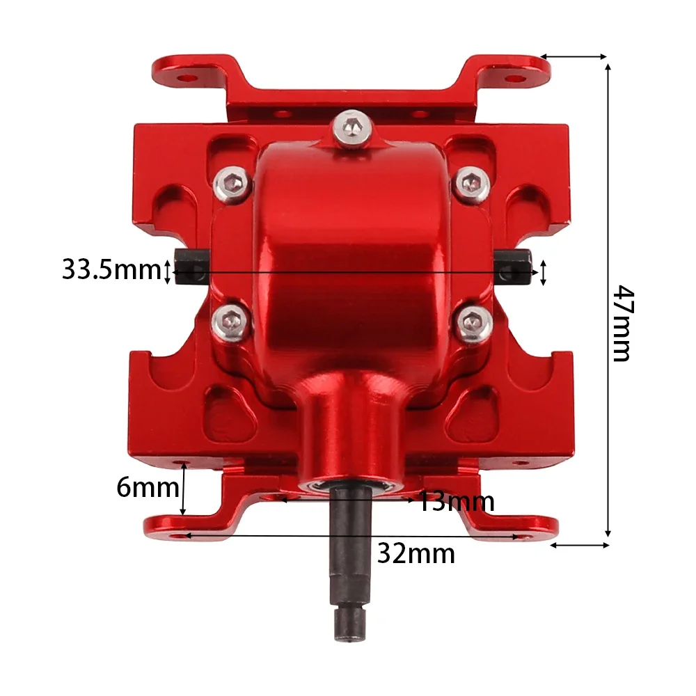 1PC Alloy Side Gearbox Assembly For Losi 1/18 Mini LMT RC Monster Truck Upgrade Parts Black Red Silver Purple 77.6g