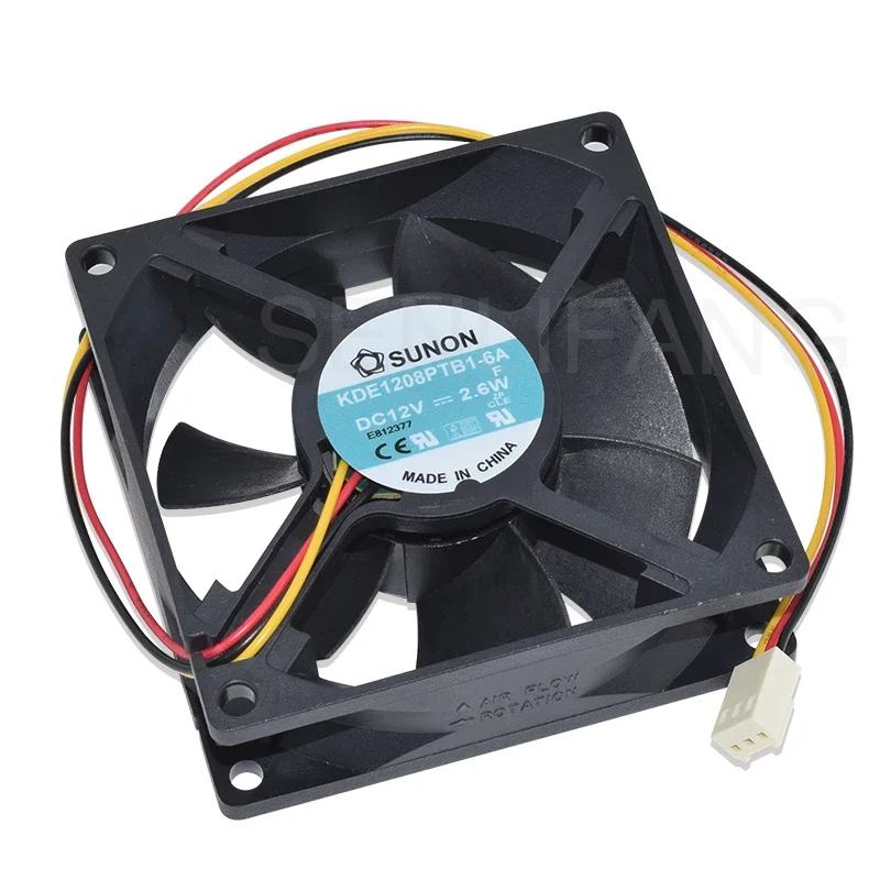 

KDE1208PTB1-6A 8025 12v 2.6w 3 Wires COOLING FAN 80*80*25mm