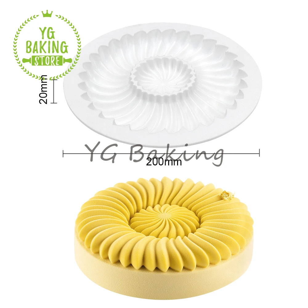 Dorica Swirl Shaped Silicone Mousse Mold Diy Craft Soap Mould Fondant Cake Decorating Tools Kitchen Accessories Bakeware