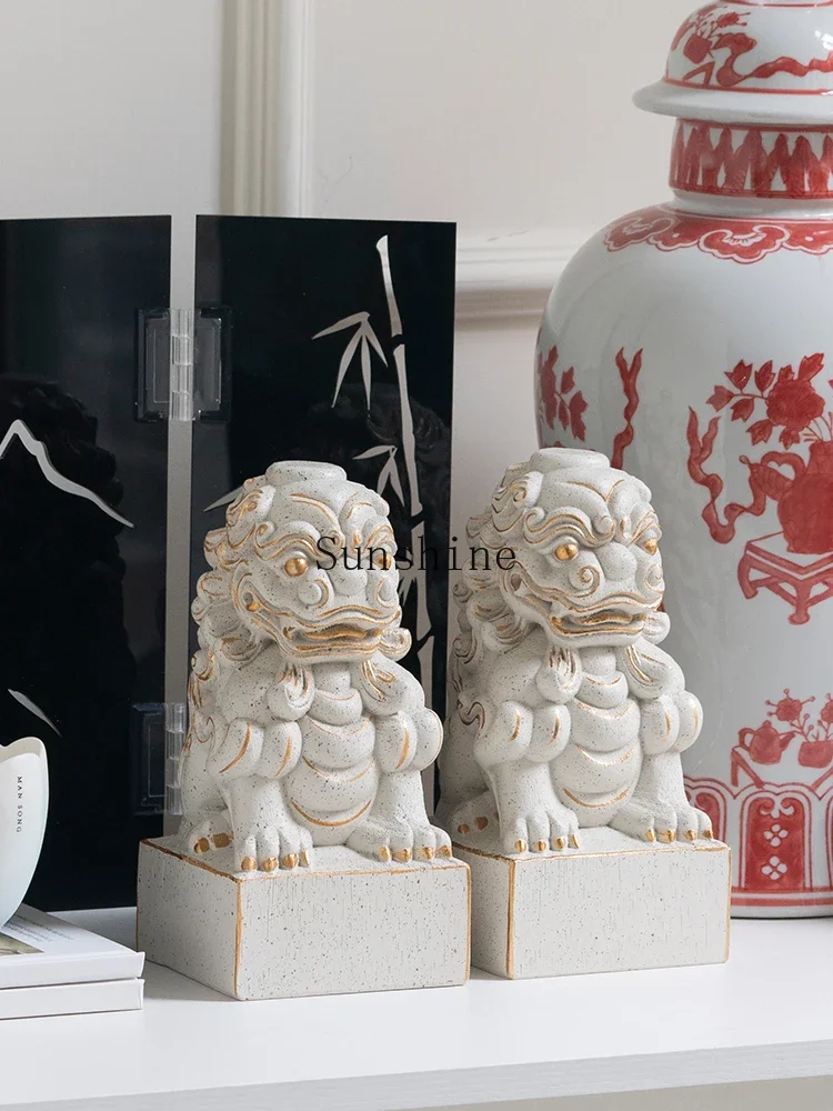 Home Furnishing Guochao Lion Dance Ornament A pair of home decoration gifts