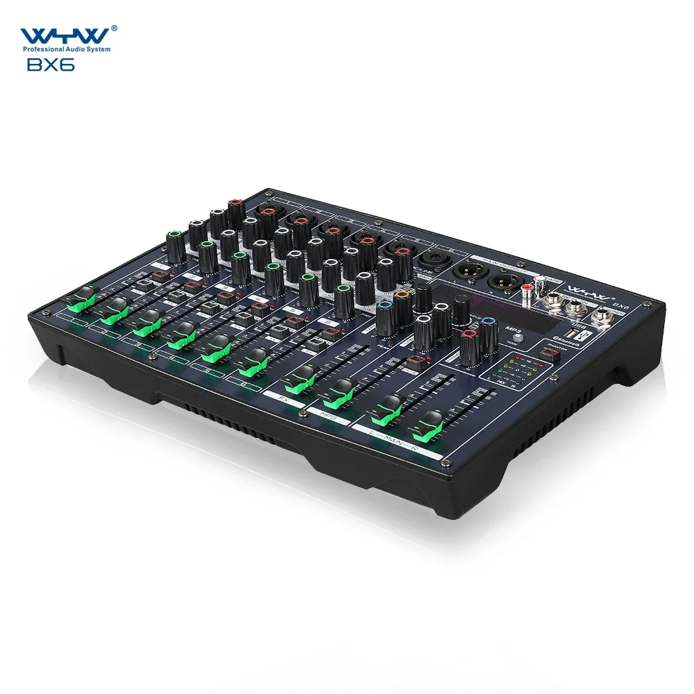 6 channels Multifunctional audio mixer