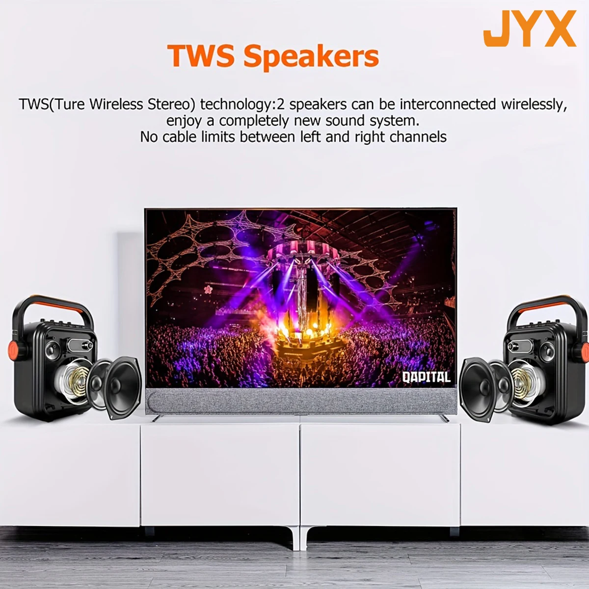 Portable Karaoke Speaker with Bt, Usb, Tf Card, Fm, Recording, with Reverb Function Led Karaoke Machine with Two Wireless Microphone Supports Bt/Usb/Aux/Tf Port Portable Bluetooth Speaker Adjustment Pa System