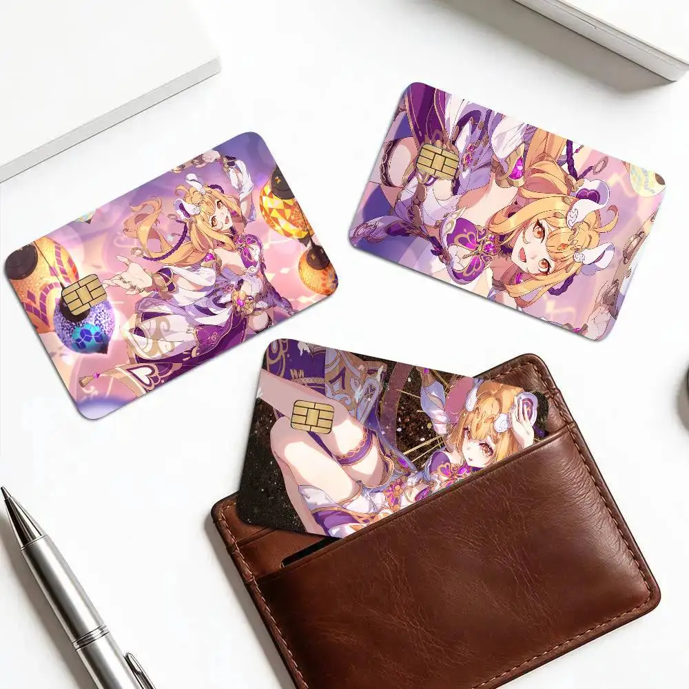 Susannah Animated Game H-Honkai Impact 3rd Card Sticker 4Pcs Credit Card Skin Anti Scratch Bank Debit Card Decal