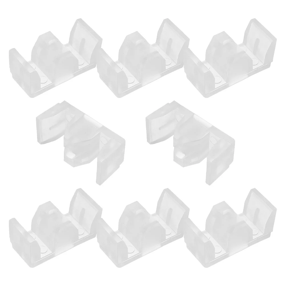 

8 Pcs Glass Shower Door Stop Bottom Sliding Guide Parts Track Seal Strip Bathroom Stopper