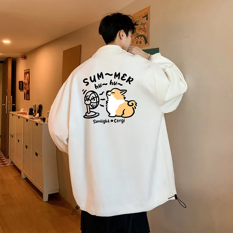 

Men's Oversized Jackets 5XL Artificial Suede Hot Cat Print Coat Pu Leather Casual Wear Autumn Jacket Unisex Clothes Outerwear