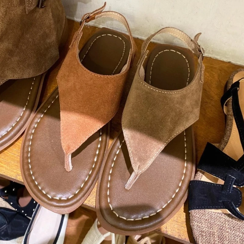 

Комфортные тапочки из искусственной замши на мягкой подошве, женские модные шлепанцы с пряжкой, брендовая дизайнерская обувь, летние сексуальные пляжные шлепанцы с застежкой на носок