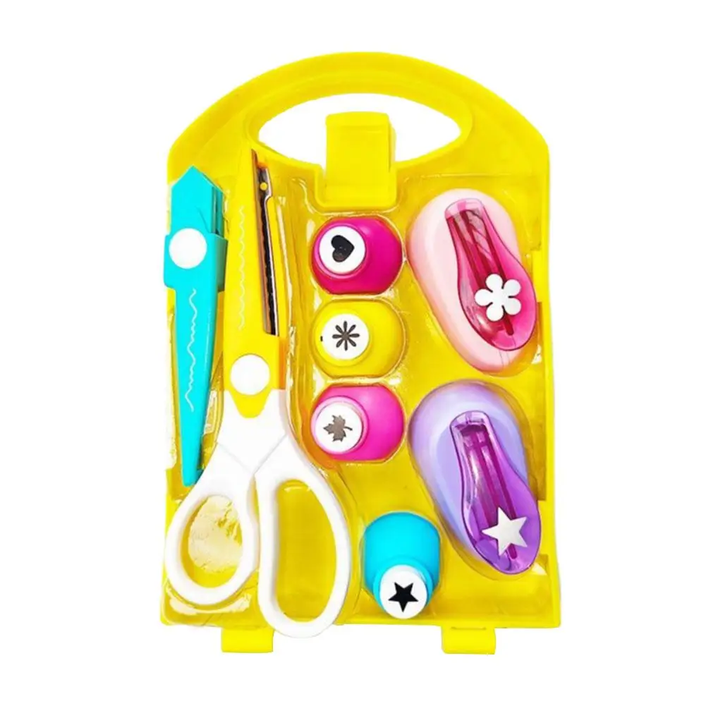 Creative Kids DIY Puncher Craft Set Craft Hole Punch Shapes Scrapbook Punches DIY Sharper Embossing Flower Paper Punches Maker