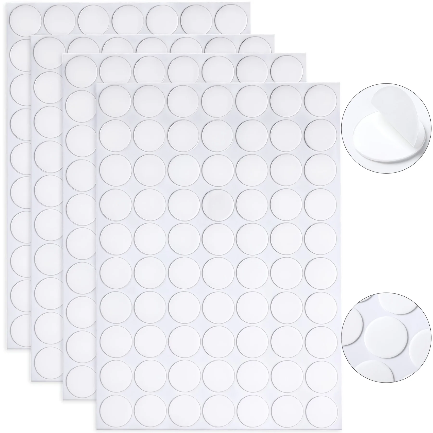 

700 шт. двусторонние липкие наклейки в горошек, съемные прозрачные липкие наклейки для украшения, водонепроницаемые и без следов (20x0,5 мм)