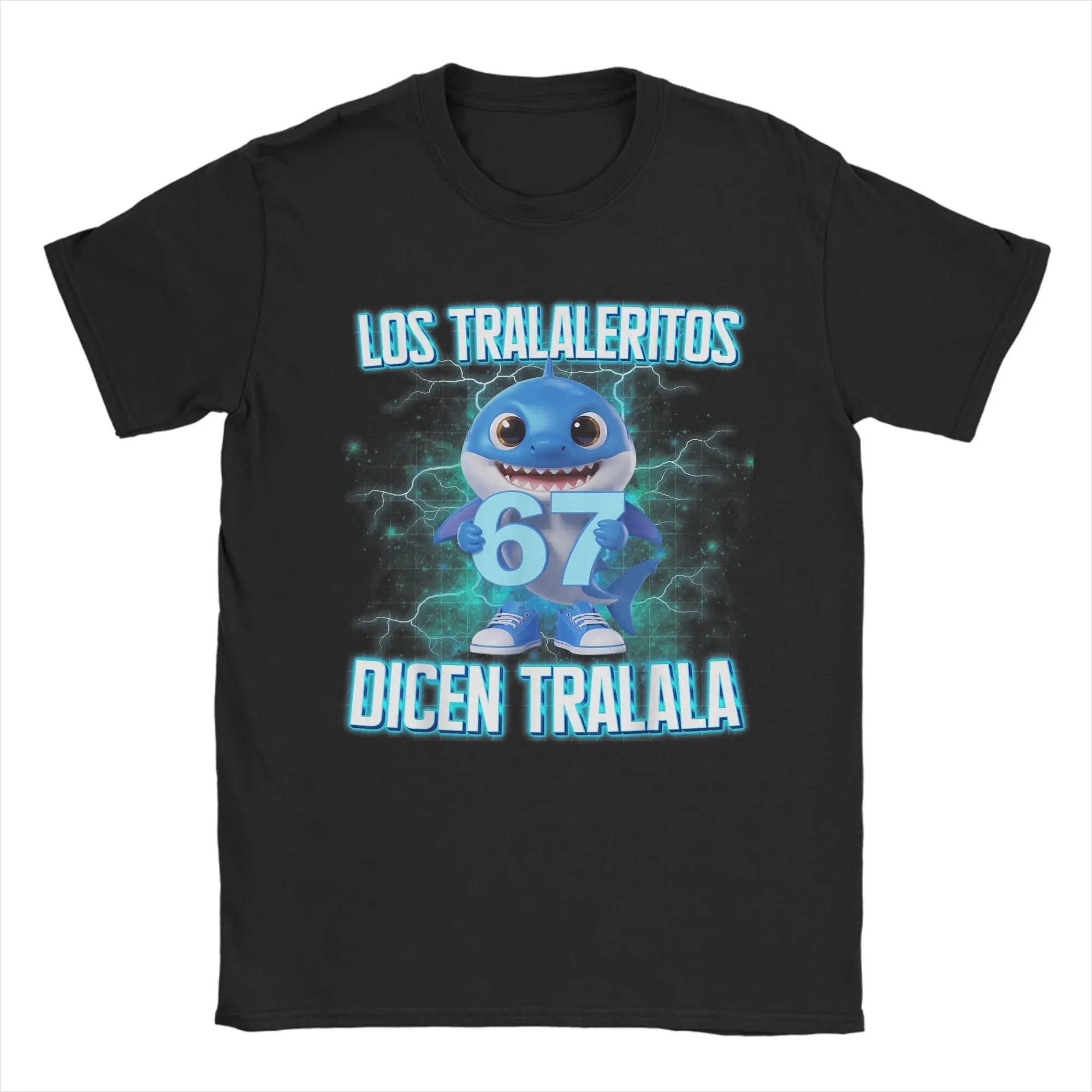 

Los Tralaleritos Dicen Tralala Tralalero 67 Six Seven T Shirt Summer Cotton T-Shirts For Men's Tee Shirt Short Sleeves Clothing