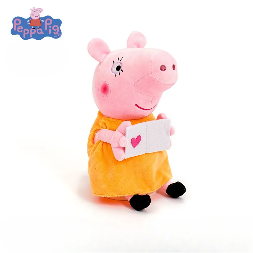 Genuine Peppa Pig George Pig Plush Stuffed Kawaii Doll Keychain Pig Home Room Decoration Holiday Birthday Kids Toy Gift