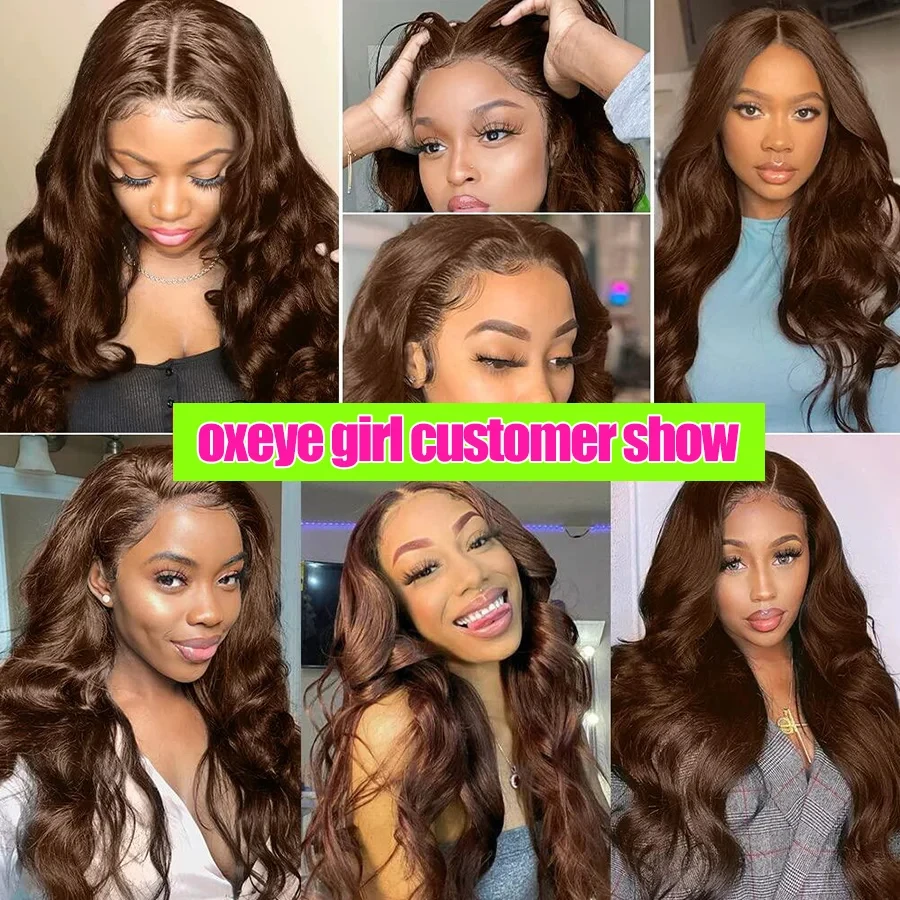 Chocolade Bruine Body Wave Lace Front Human Hair Pruiken Voor Vrouwen 13X4 Lace Frontale Pruik Brazilian Human Hair Pruiken Voor Zwarte Woemn