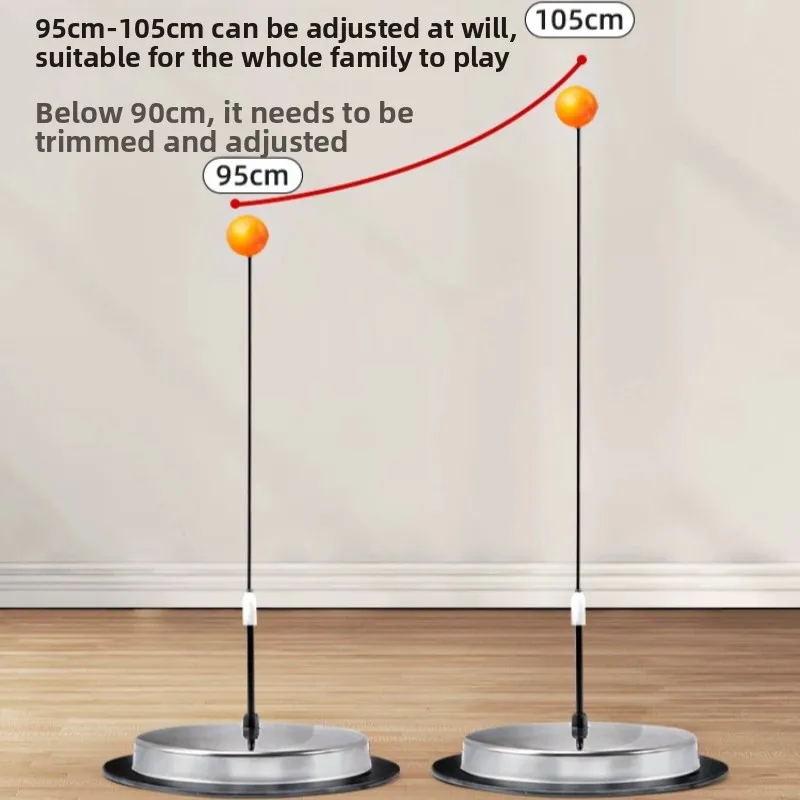 Adjustable Table Tennis Swing Training Device Beginner Ping Pong Trainer Stable Durable Swing Trainer Portable Sports Equipment