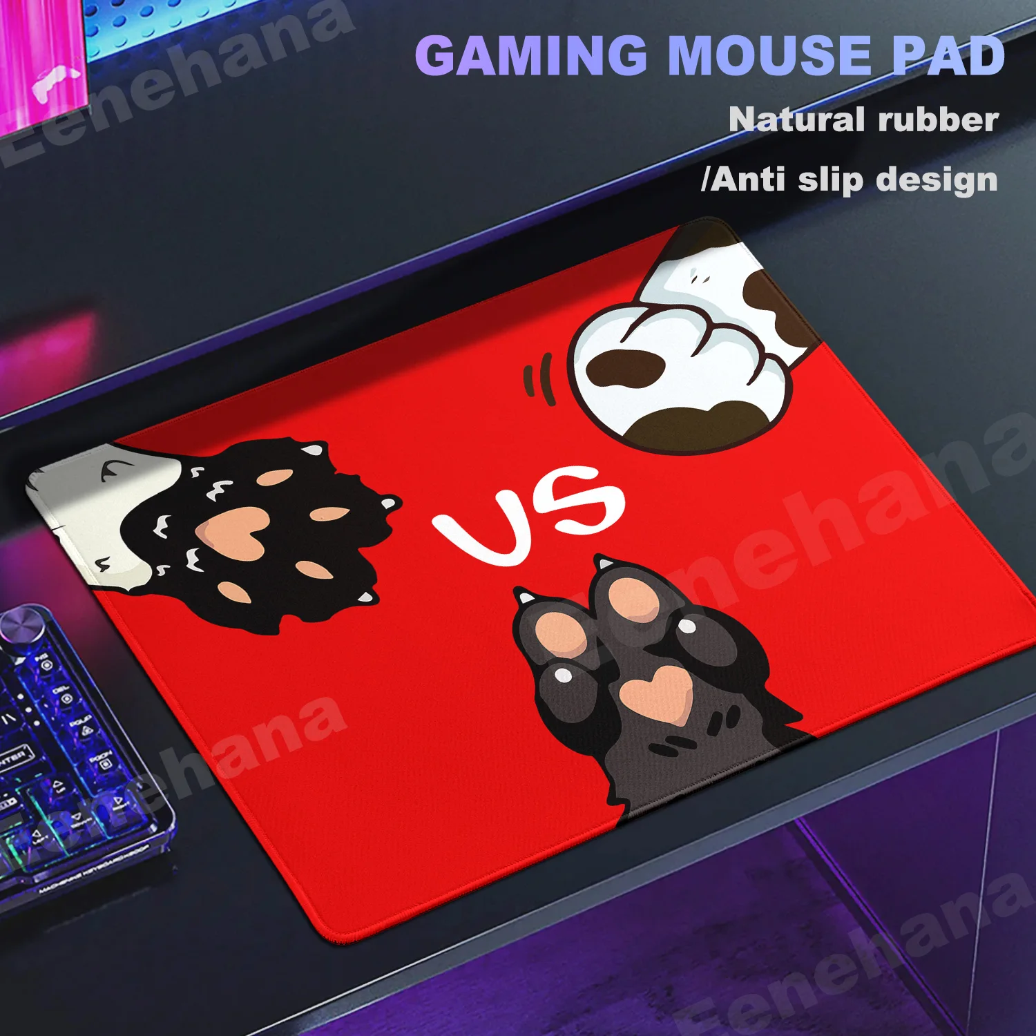 HD Kawaii Cat Claws Mouse Pad Small Cute Carpet PC Gamer Keyboard Accessory Mouse E-Sports Rubber Desk Pad Comic Table Mini Rug