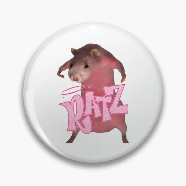 Hq K Rat Ratz Meme  Soft Button Pin Creative Jewelry Cartoon Badge Funny Lover Brooch Decor Hat Collar Gift Lapel Pin Metal