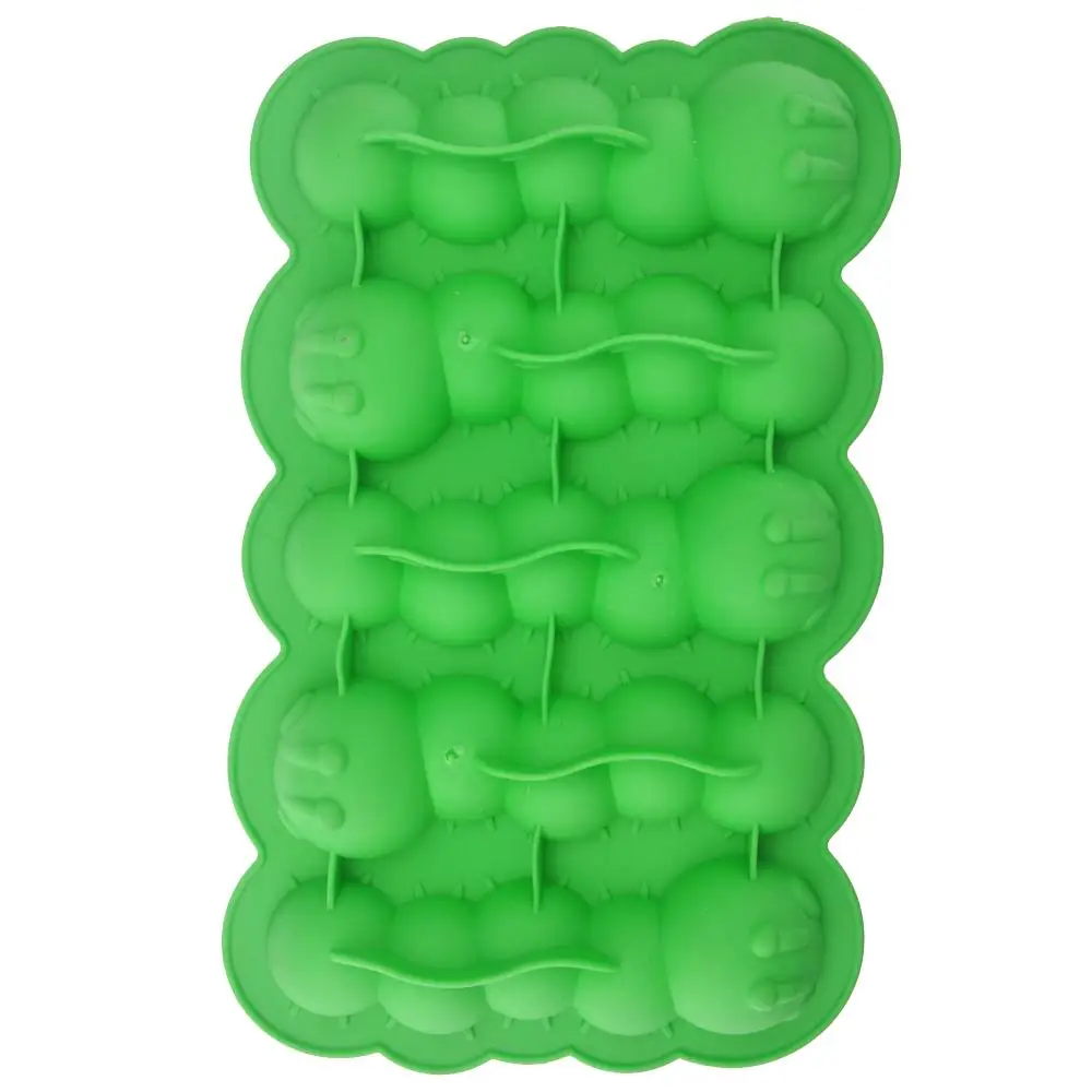 

5Pcs Caterpillar Shaped Ice Cube Tray Food Grade Easy Clean Rubber Mold Ice Maker Pudding Mold Ice Tray Kitchen Bar Tools