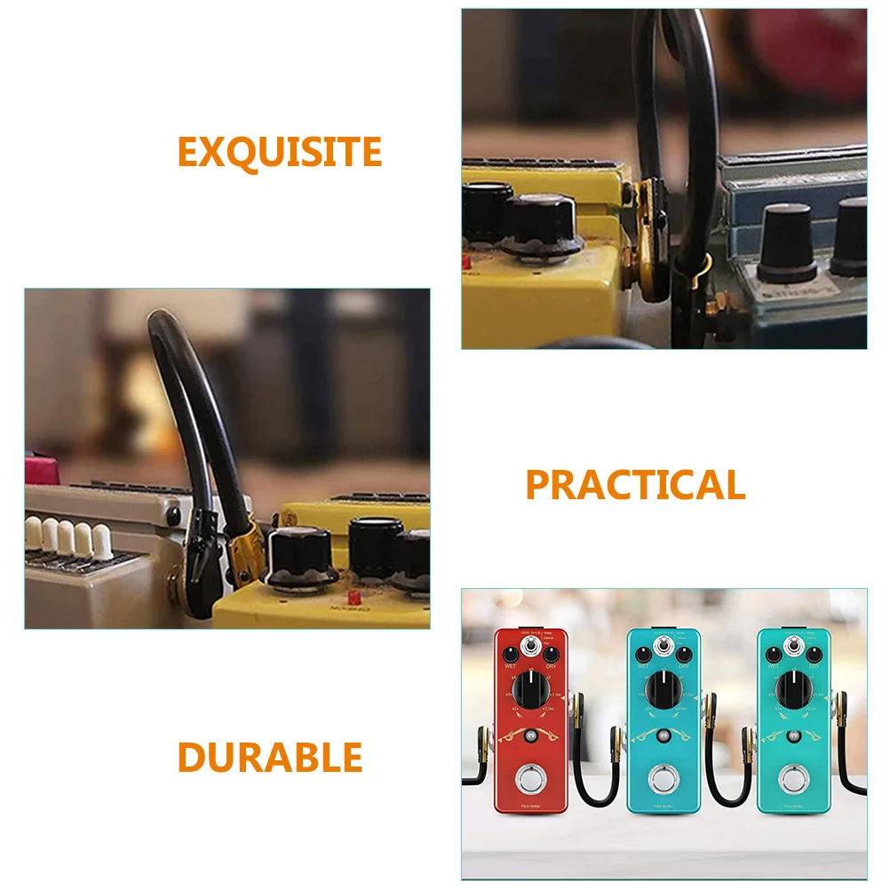 

3Pcs Flat Head Guitar Patch Cables Professional Electric Guitar Effect Cable Pedal Patch Cable Audio Connection Accessory