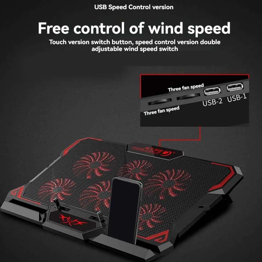 

Охлаждающая подставка для ноутбука M85K, кулер для игрового ноутбука, вентилятор для ноутбука, охлаждающая подставка для ноутбуков 12,1-17,3 дюйма C