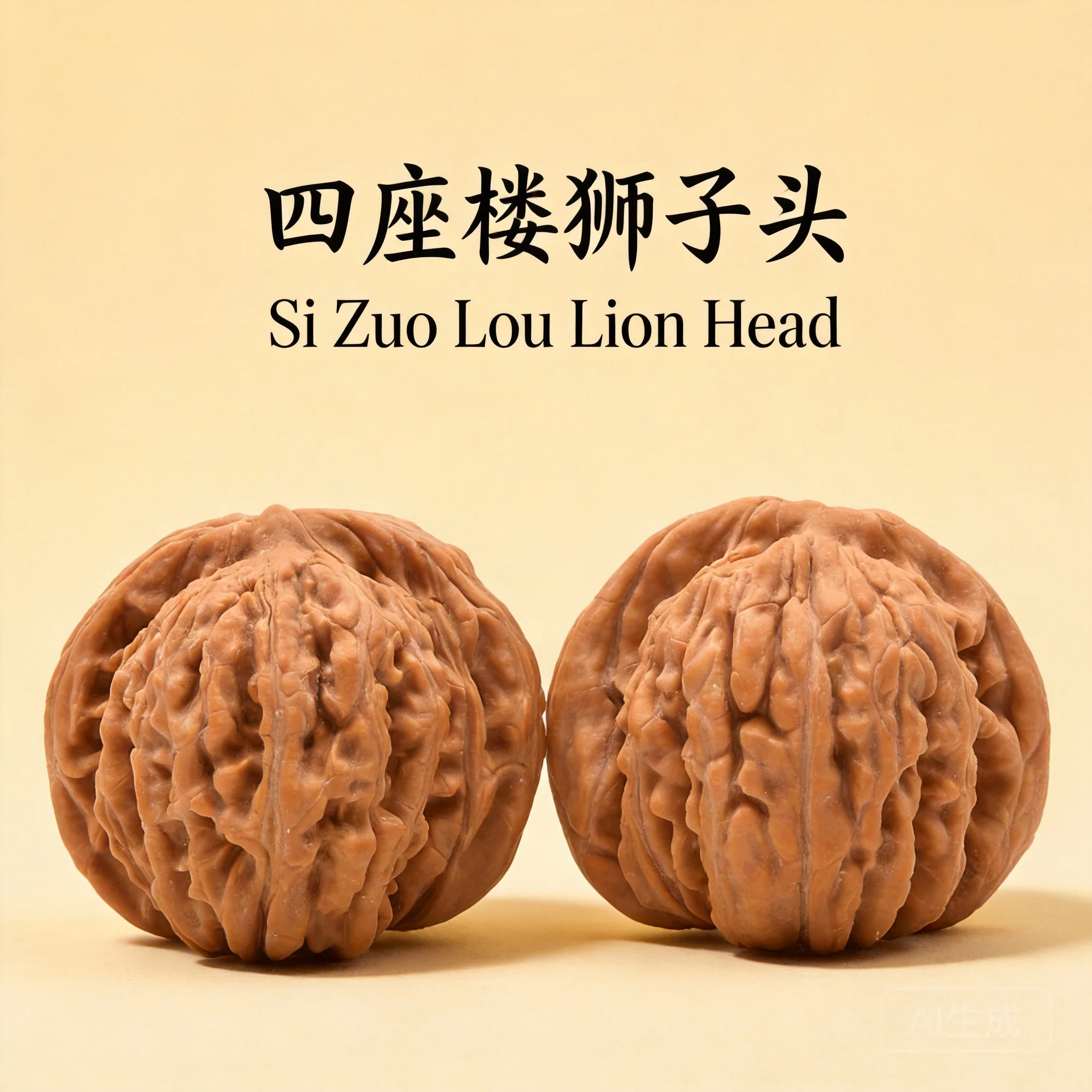 Natural Wenwan Walnut Sizhoulou Lion Head Collectible Stress Relief Hand Massage Toy Perfect Gift For Men Multiple Sizes 39mm To