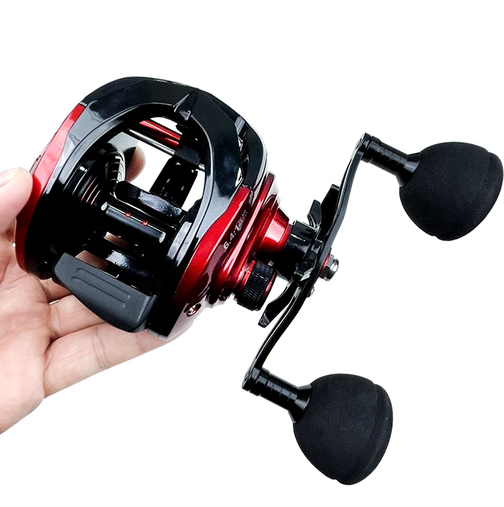 

Sea Carp Fishing Reel Baitcasting Wheel 6.4:1 Ultra-Light 265g MAX Drag Power 33LB Long Casting Reels 50KG/110LB Left Right Hand