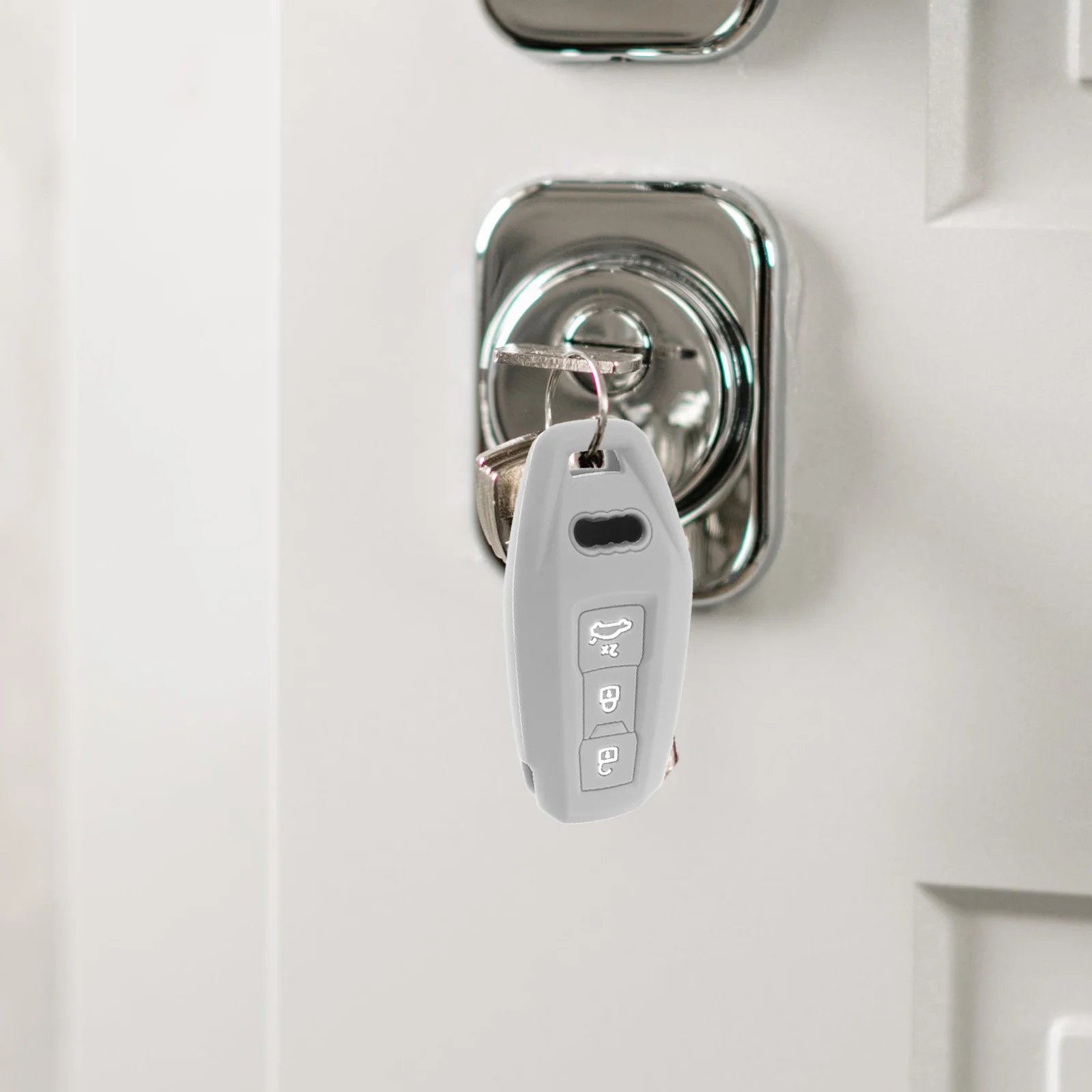 

2Pcs Remote Car Key Protector - Silicone Key Fob Shell - Protective Cover for 3 Button Fob - Non-Slip Comfort Grip Design