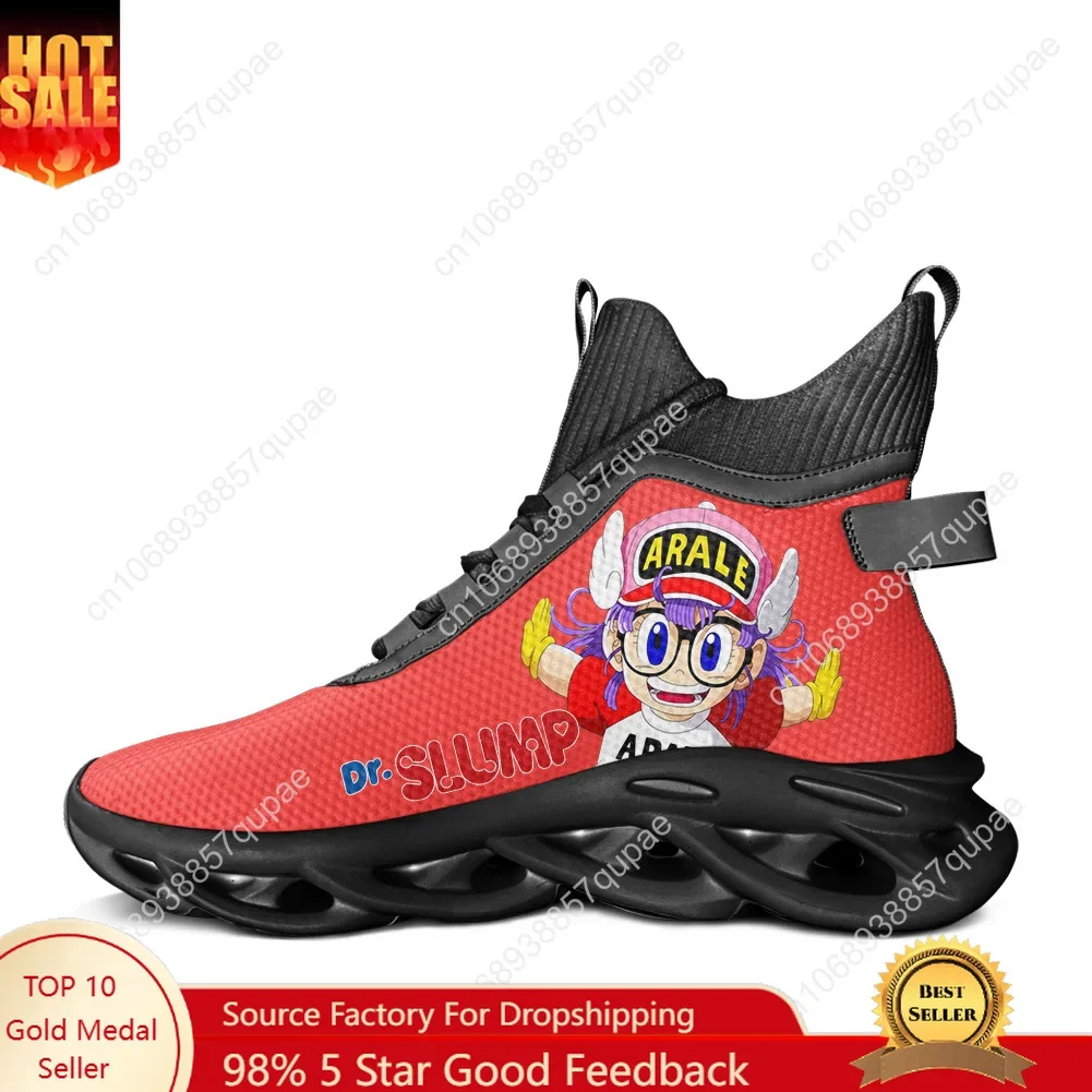 Arale Dr Slump High Top Sneakers Cartoon Men Women Teenager Sports Shoes Running Sneaker Lace Up Mesh Footwear Customized Shoe