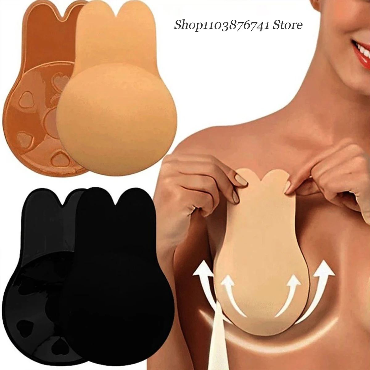 Sujetadores Push Up invisibles sin tirantes para mujer, Bralette adhesivo inalámbrico de silicona, sujetador adhesivo