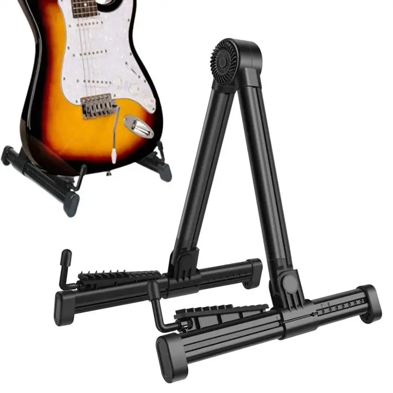 A Frame Guitar Stand Small Size Electric Bass Stand With Anti-slip Rubber Pads Folk Guitar A Frame Floor Shelf For Electric