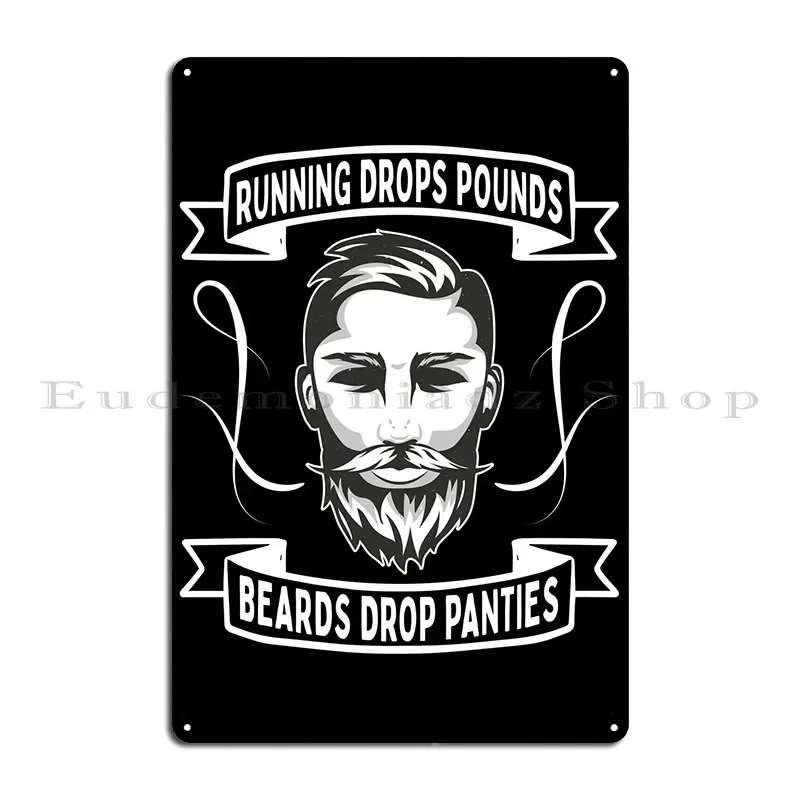 Full Beard Metal Sign Garage Mural Garage Cinema Character Tin Sign Poster