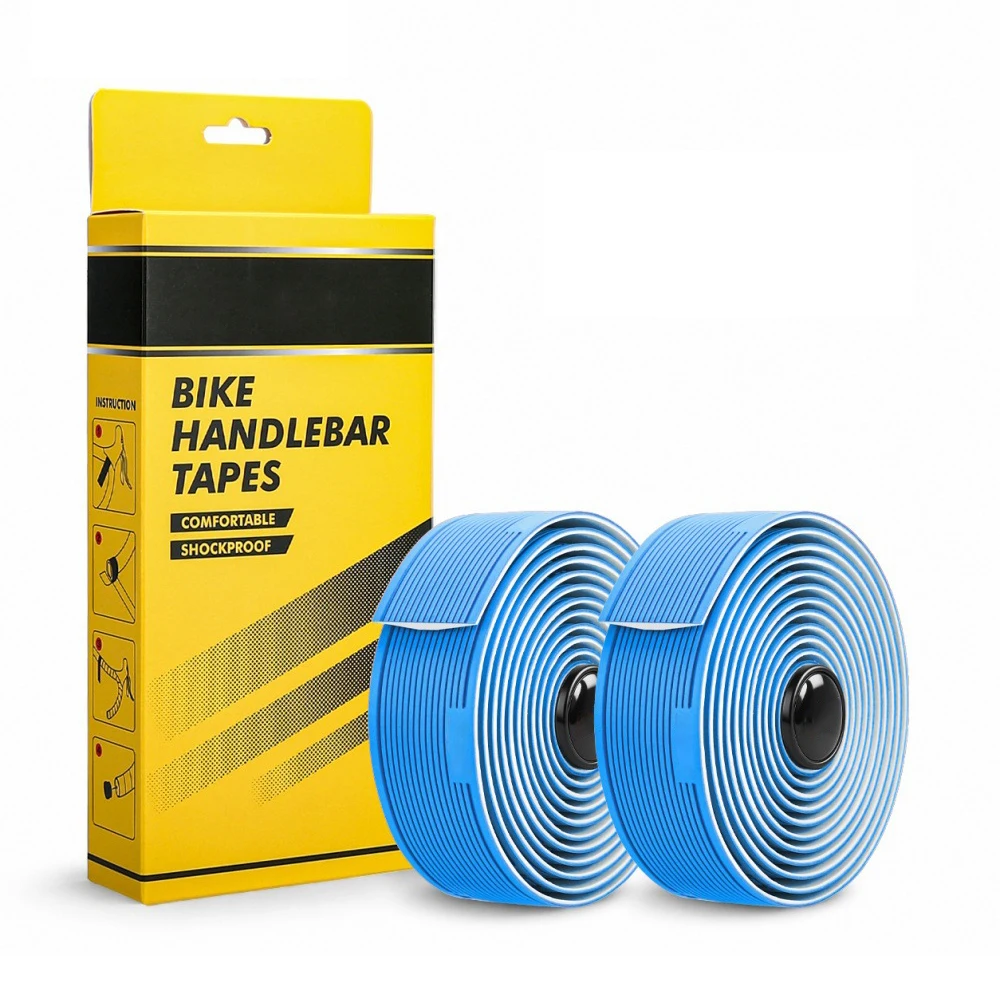 Cycling Handlebar Tape for Road Bikes Using EVA Material with Shock Absorbing Properties Textured and Breathable Holes
