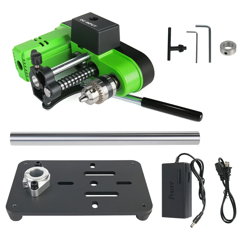 Mini Benchtop Drill Press with Work Light and 775 Motor,Bench Drilling Machine for Woodworking, Jewelry & Crafts, B10 Chuck