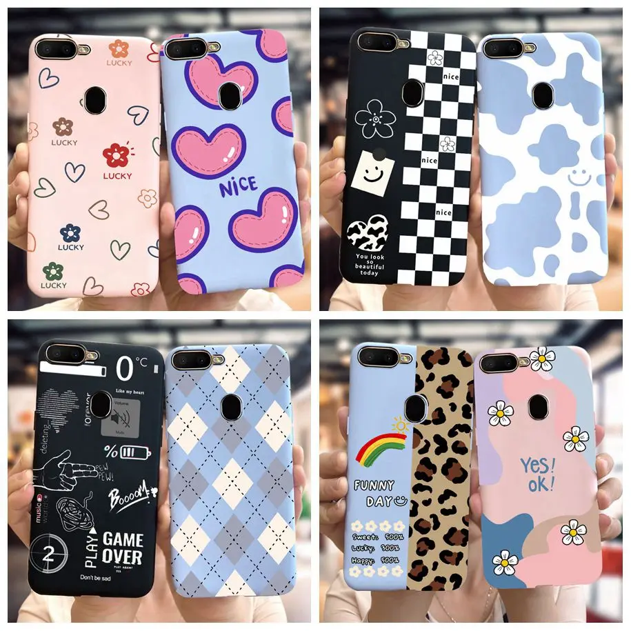 For OPPO A12 Case CPH2083 CPH2077 Cute Love Heart Cow Painted Silicone Soft Cover For OPPOA12 A12e A 12 e Shockproof Bumper Capa