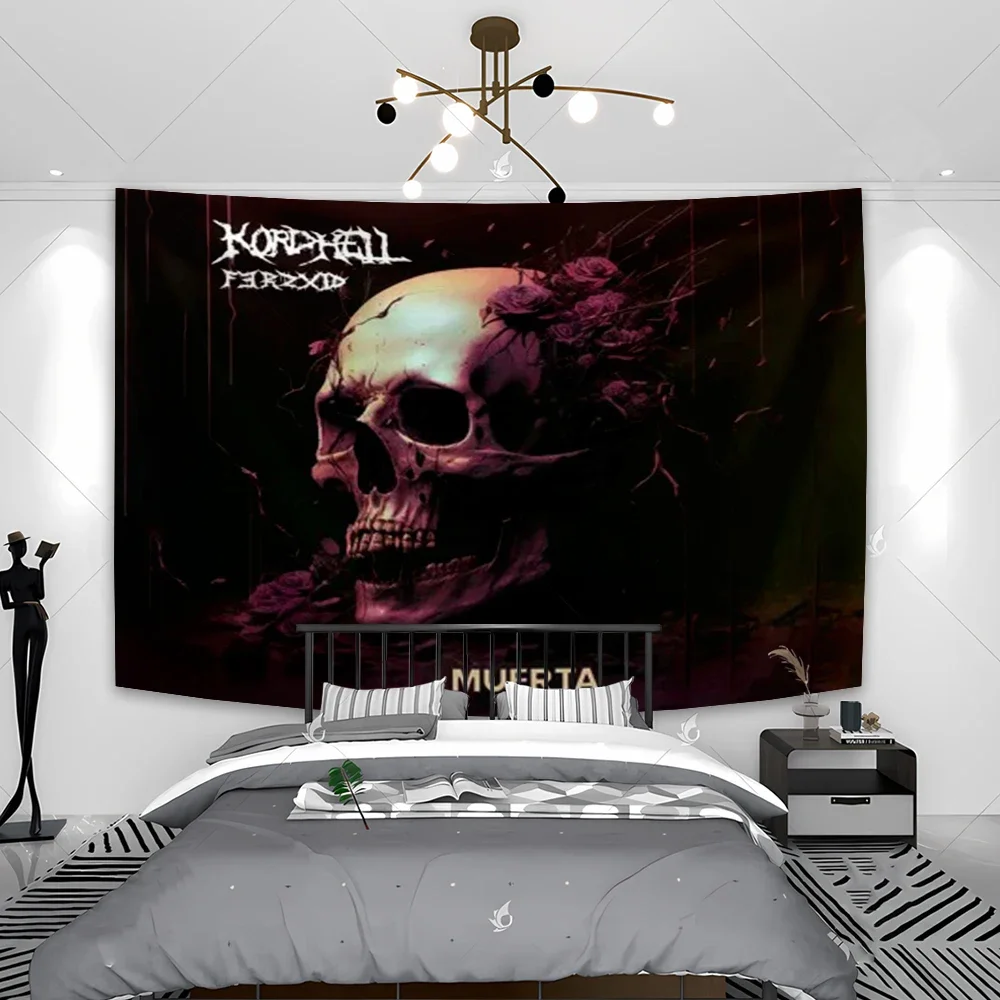 90x150cm Skull Rock tapestry Wall Hanging Funny Meme Tapestrys Aesthetic Room Decoration Bedroom Sofa Blankets