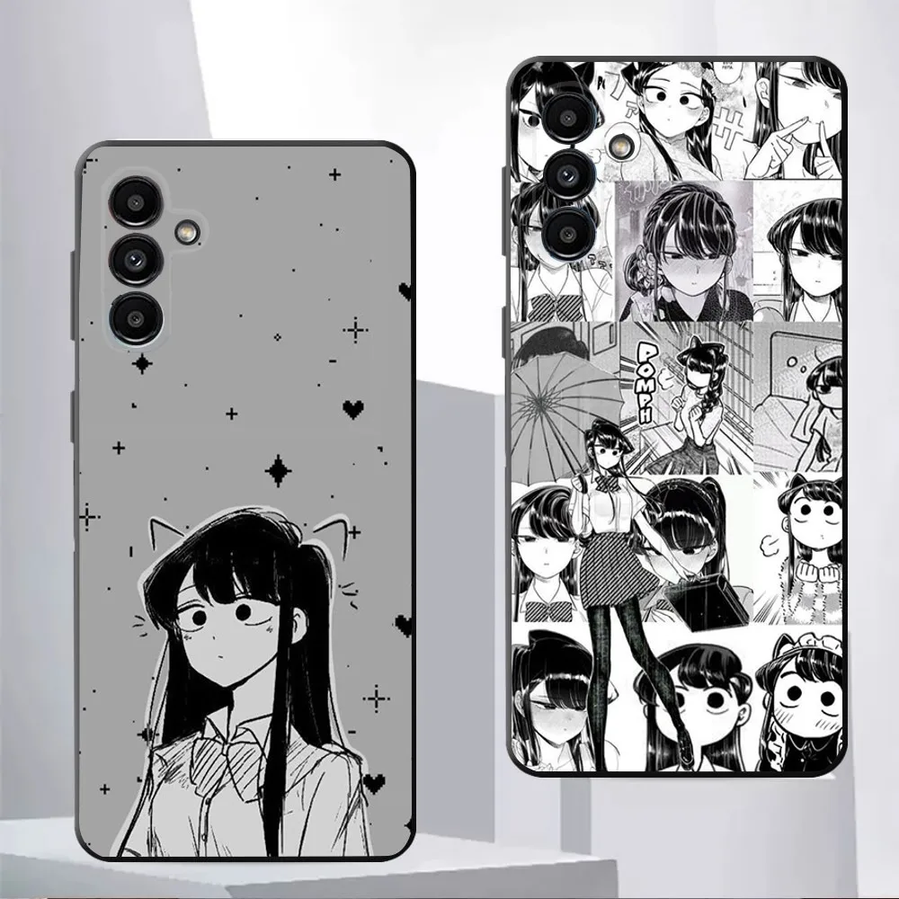 Anime Shouko Komi Phone Case For Samsung Galaxy A13,21s,22,31,32,52,53,71,80,91 Black Soft Cover