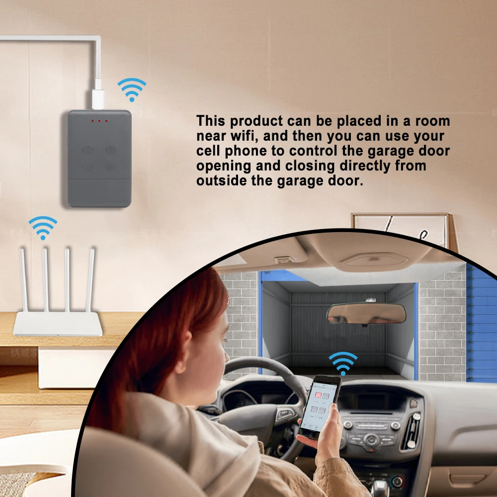 هورمان واي فاي الذكية فتحت باب المرآب 868 ميجا هرتز التحكم عن بعد تويا Smartlife App الموقت HSM4 HSM2 HSE2 HSE4 HS4 الارسال اليكسا #2