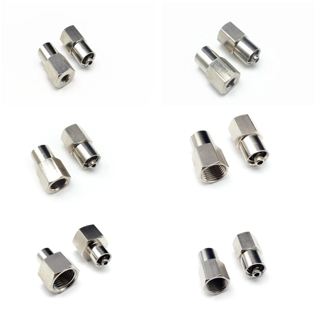 Metal Fitting Conneter Adater Male Luer Lock to Female M5 M6 M8X1 M10X1 G1/8 G1/4 Thread