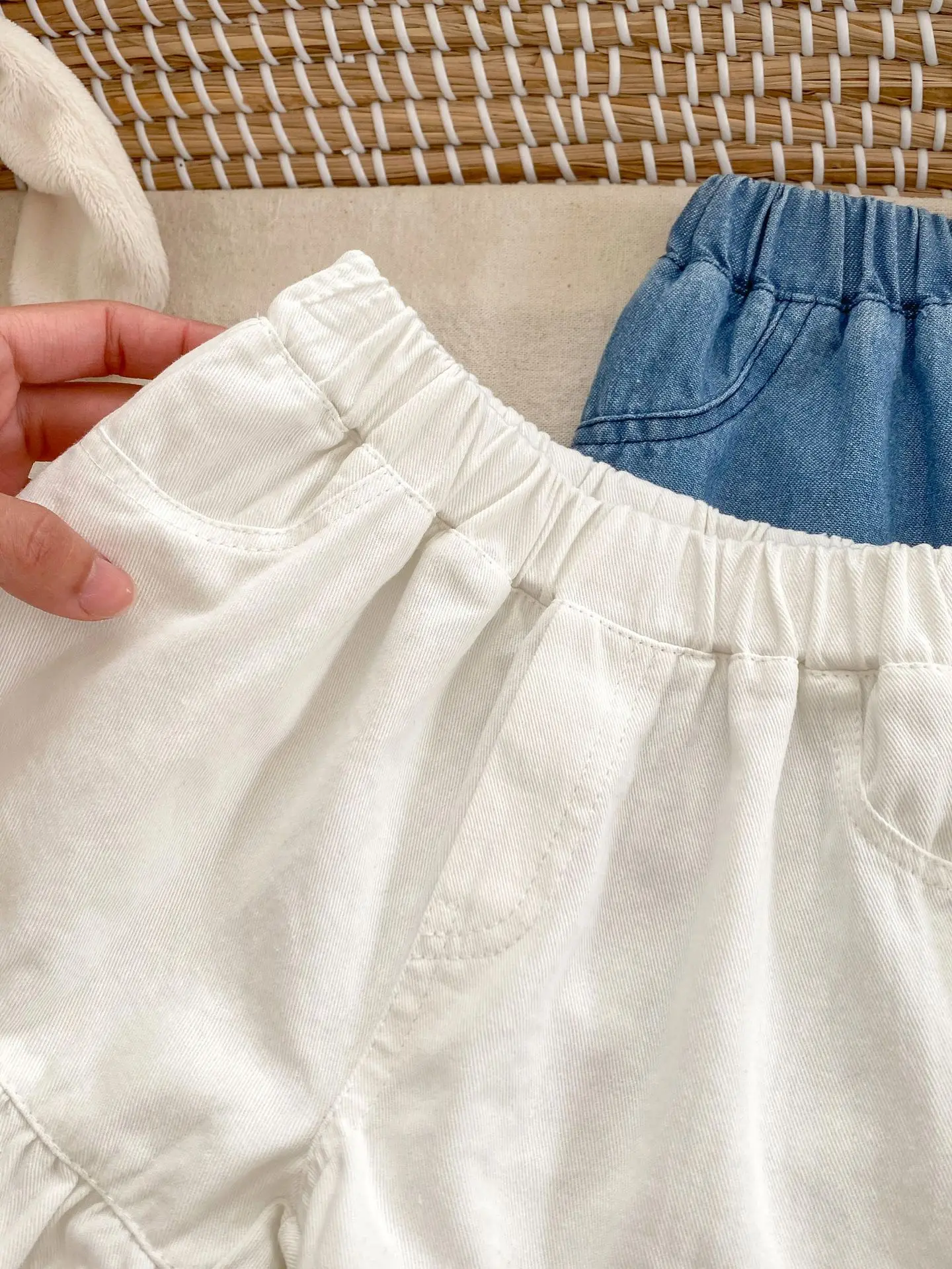 New Summer Girl Infant Solid Soft Denim Shorts Newborn Baby Thin Ruffle Jeans Toddler Cotton Casual Short Pants Kid Mid Trousers